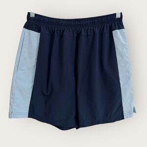 Fourlaps Bolt Shorts Men's Large Navy Blue Liner Athletic Running Training Gym